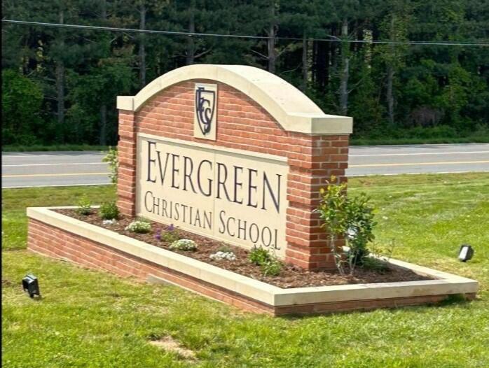 Evergreen School Sign