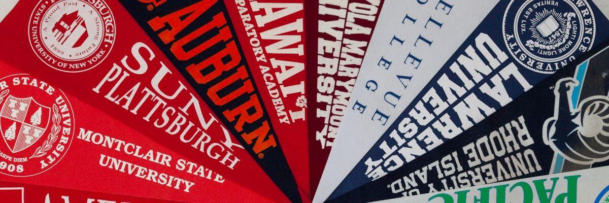 College banners from across the U.S.