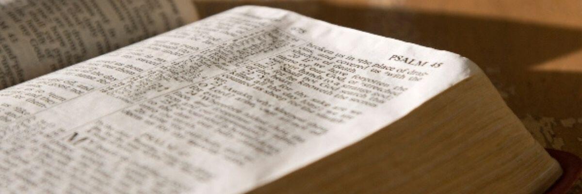 The Bible opened to Psalms